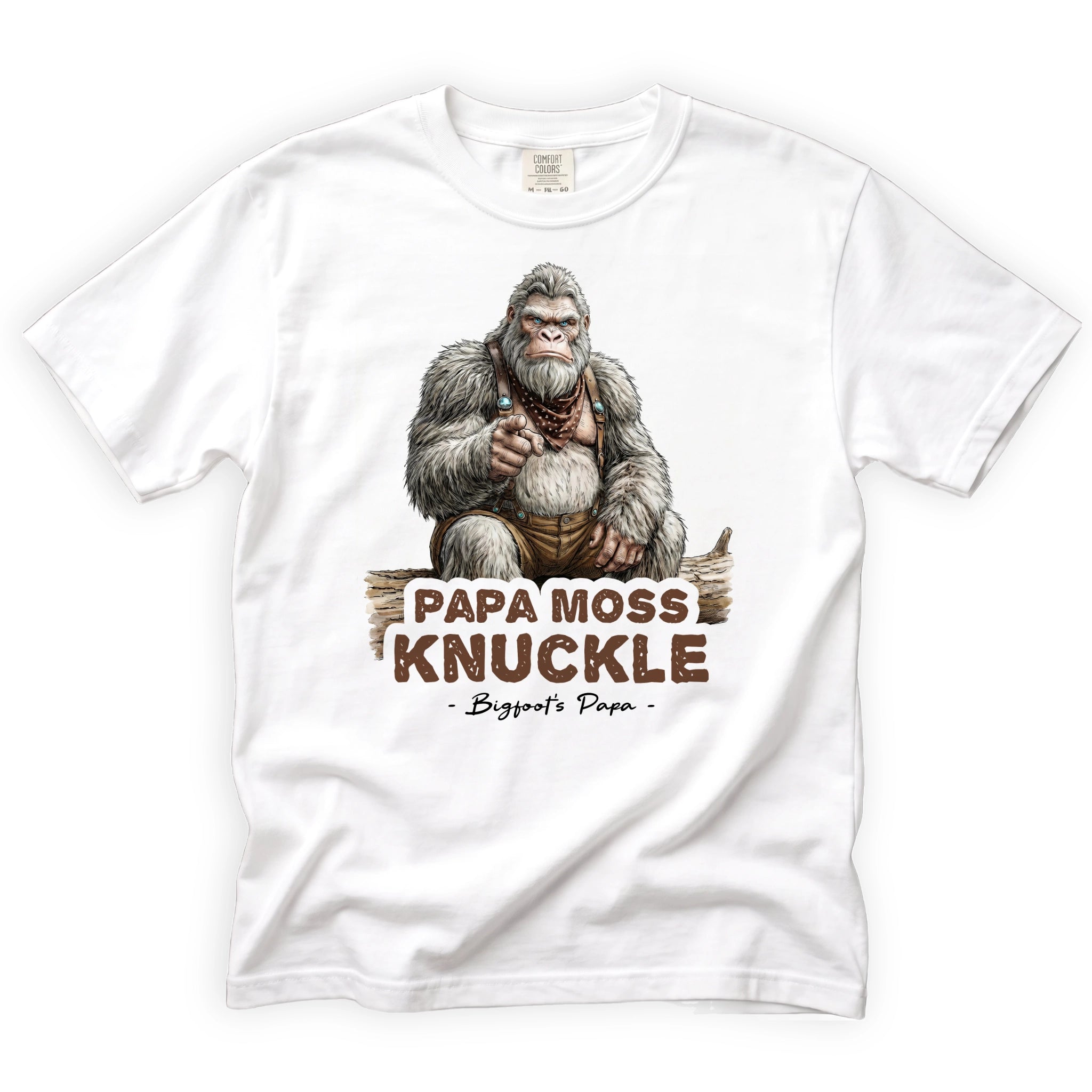 Papa Moss Knuckle T-Shirt Front Design