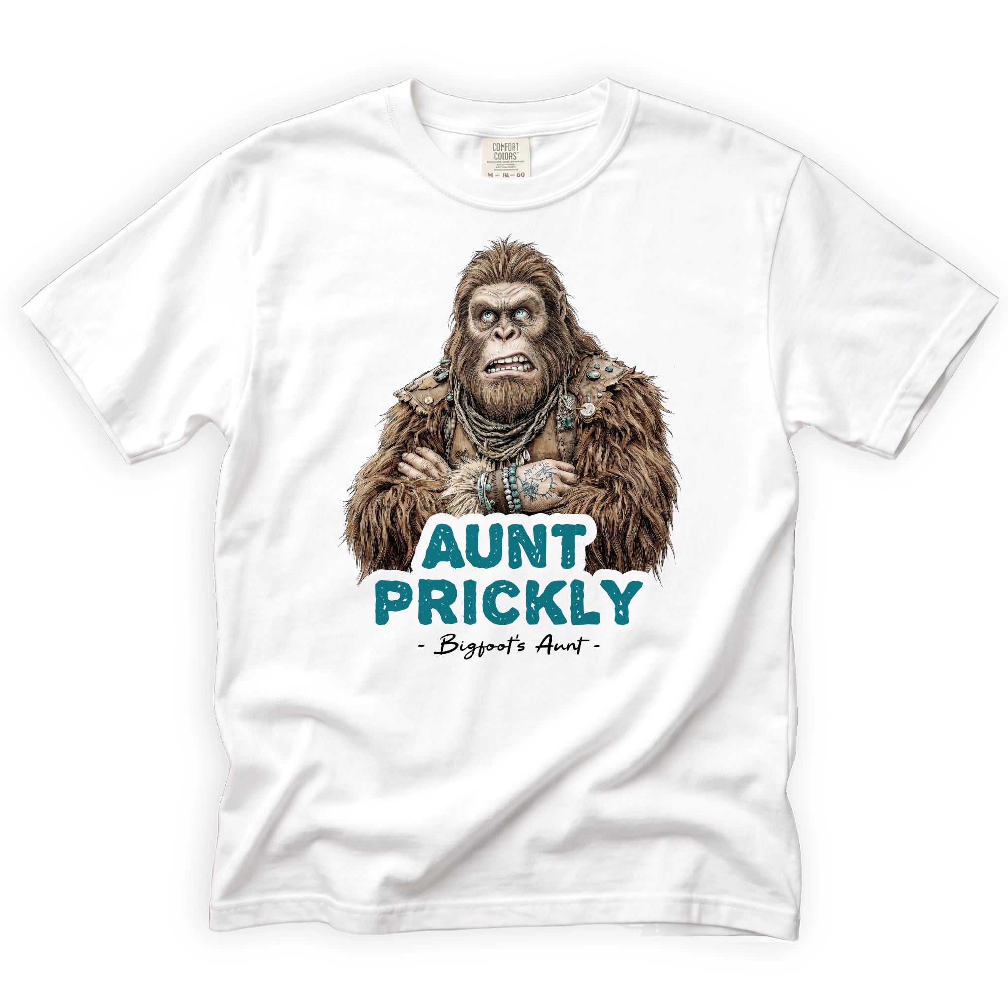 Aunt Prickly Bigfoot T-Shirt Front Design