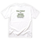 Auntie Leaf Whisper Tea First Sass Second Quote Back Design
