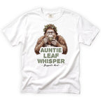 Auntie Leaf Whisper Bigfoot T-Shirt Front Design