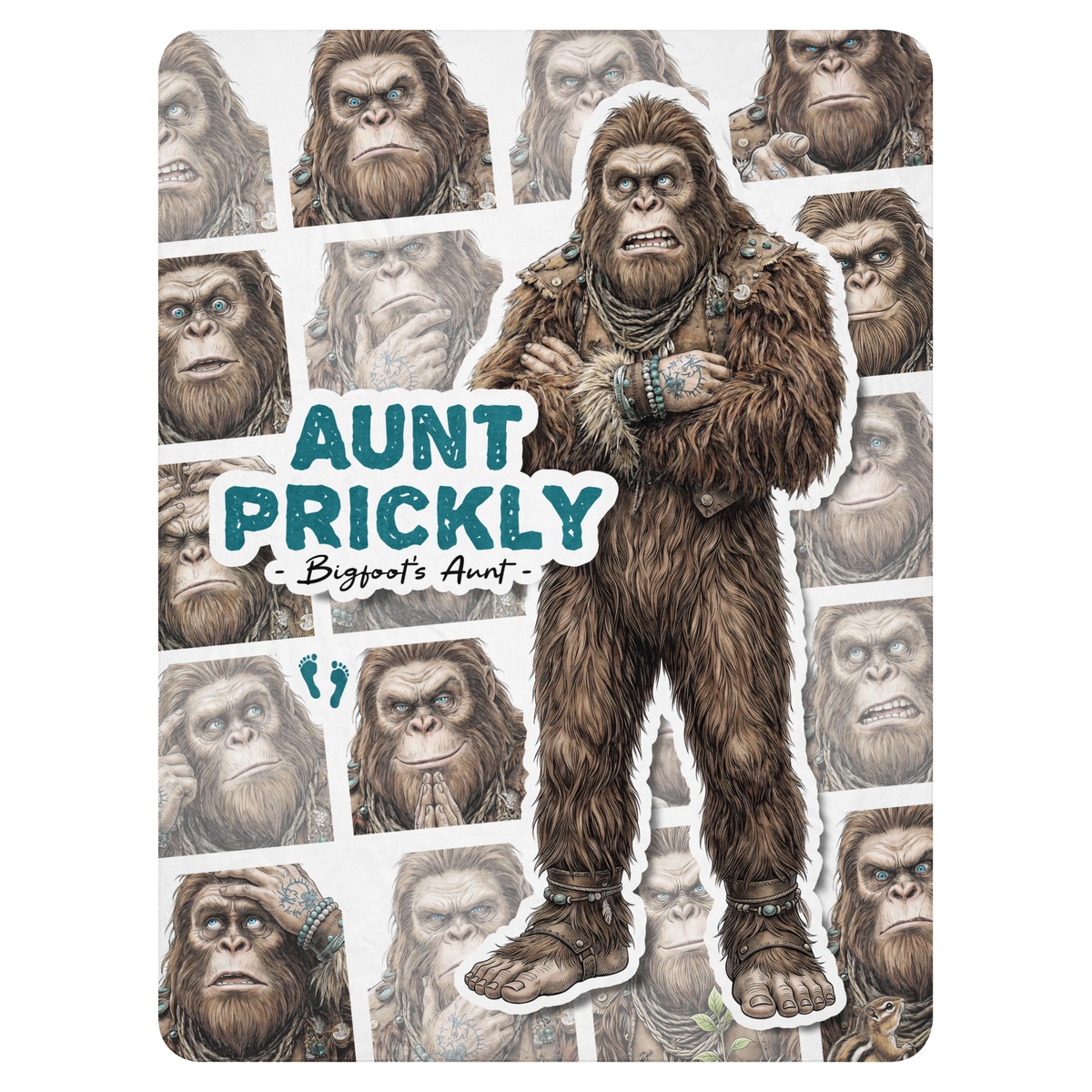 Bigfoot Sherpa Blanket | Aunt Prickly