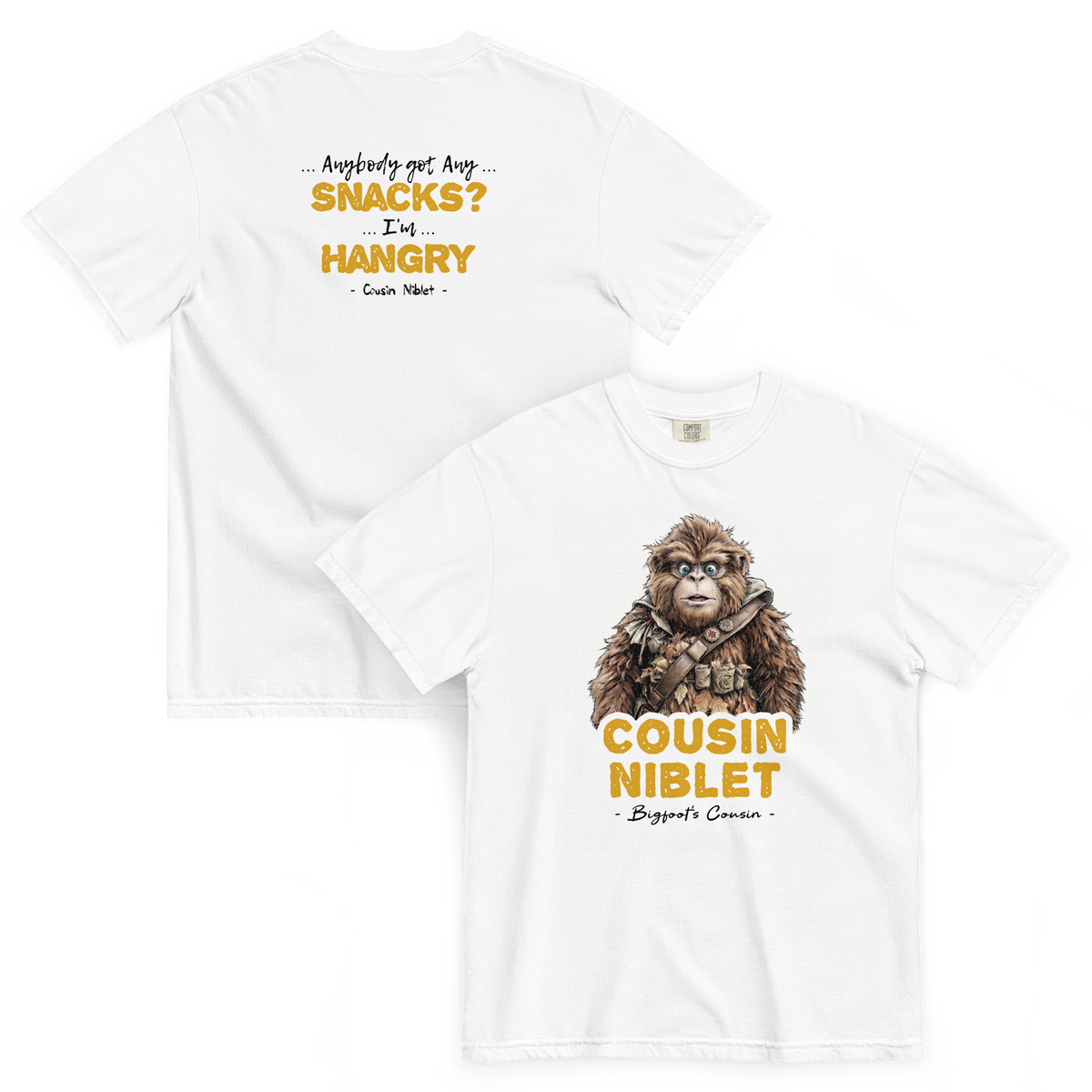 Bigfoot Shirt for Snack Lovers | Anybody Got Any Snacks I'm Hangry