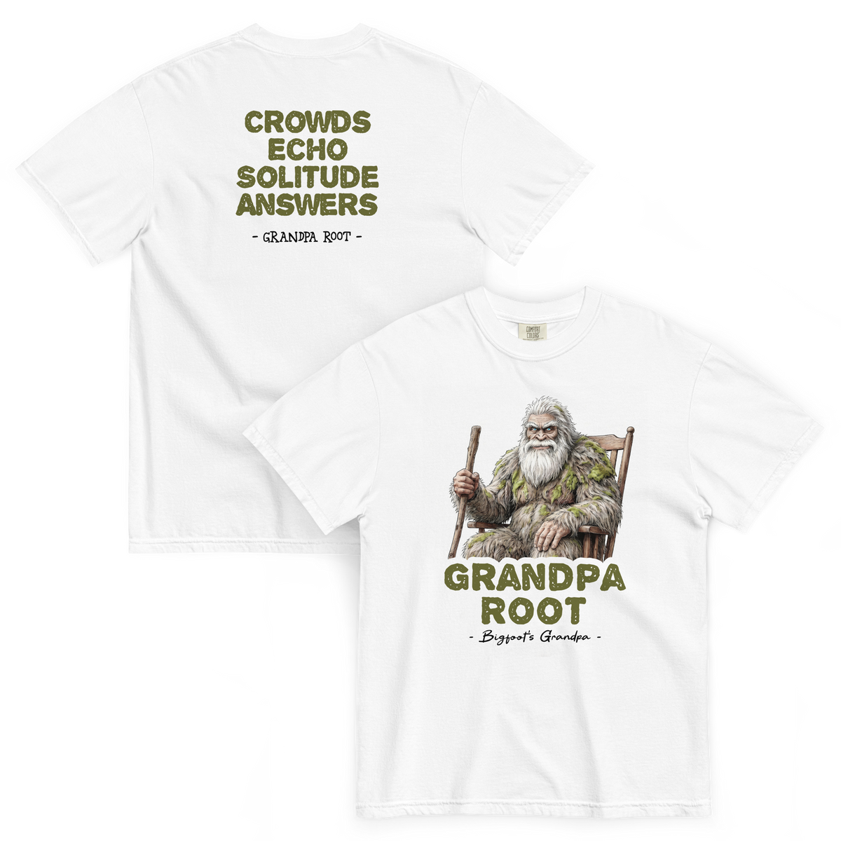 Bigfoot Shirt for Quiet People | Crowds Echo Solitude Answers