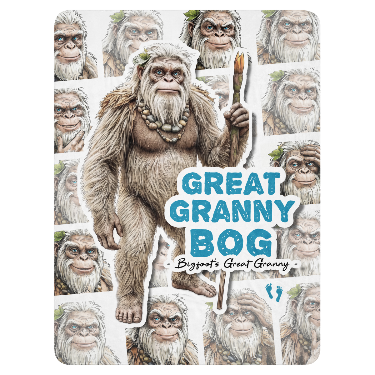 Bigfoot Sherpa Blanket | Great Granny Bog