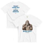 Bigfoot Shirt for Self-Doubters | Trust Your Gut and Bring Snacks