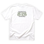 Auntie Leaf Whisper Stay Rooted and Sip Your Day Slowly Quote Back Design