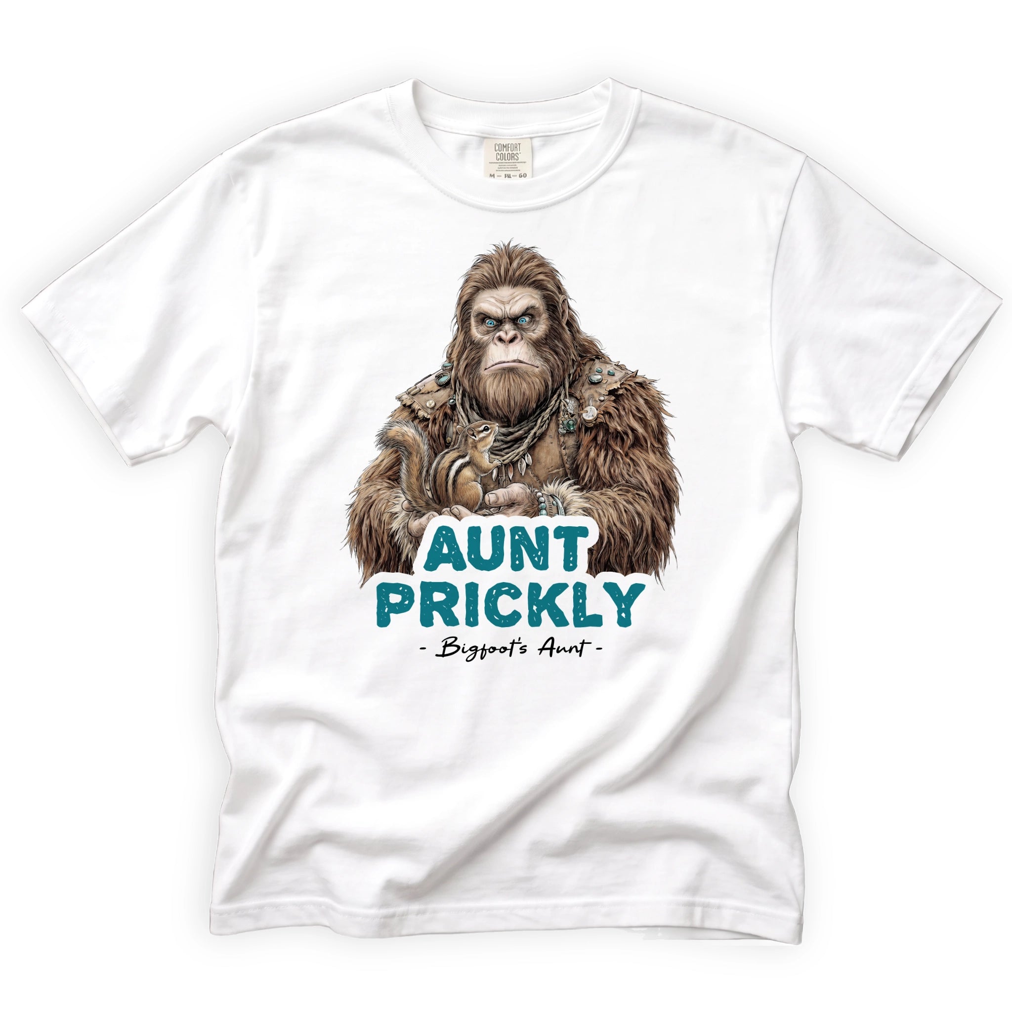 Aunt Prickly Bigfoot T-Shirt Front Design