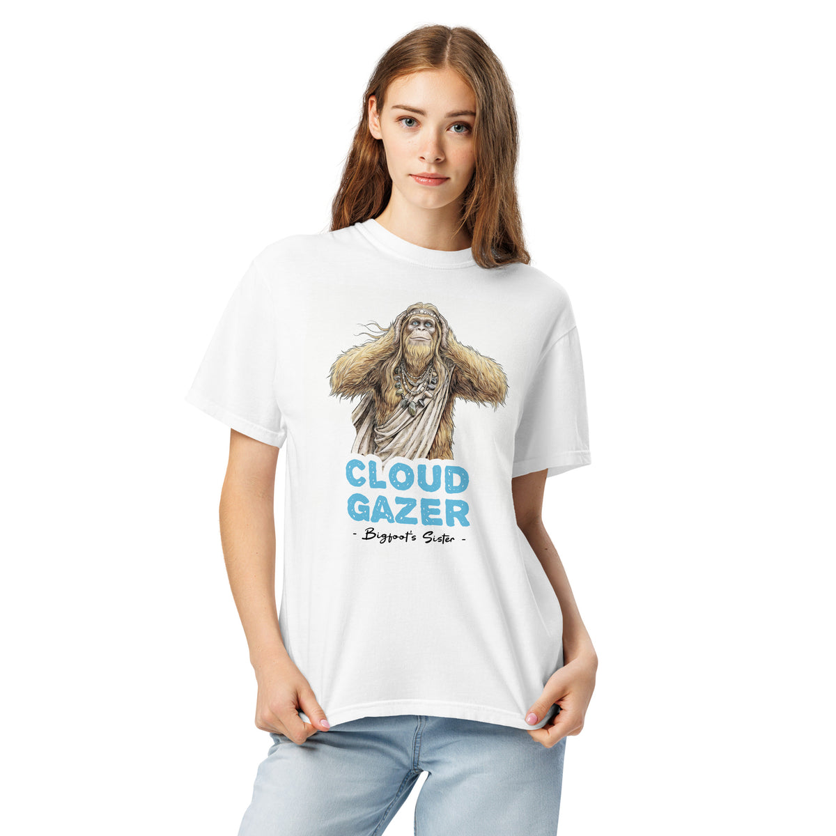 Bigfoot Shirt for Free Spirits | When the World Gets Loud Look Up