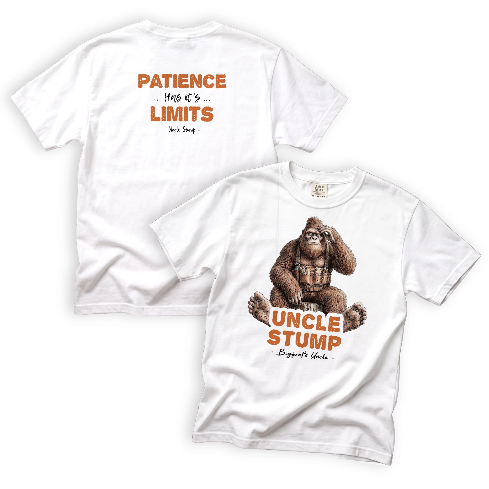 Uncle Stump Patience Has Its Limits T-Shirt Front and Back Design
