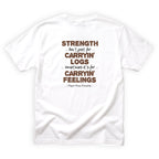 Papa Moss Knuckle Strength Aint Just for Carryin Logs Quote Back Design