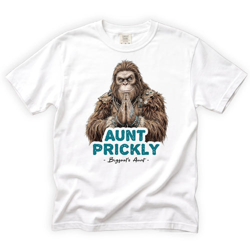 Aunt Prickly Bigfoot T-Shirt Front Design