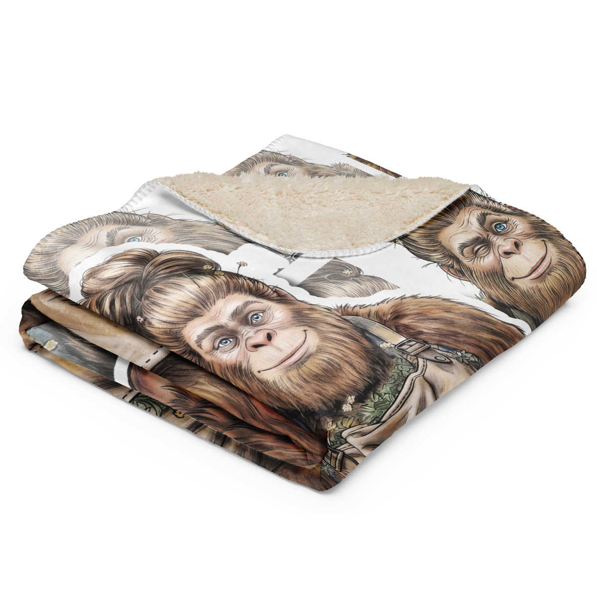 Bigfoot Sherpa Blanket | Mama Moss