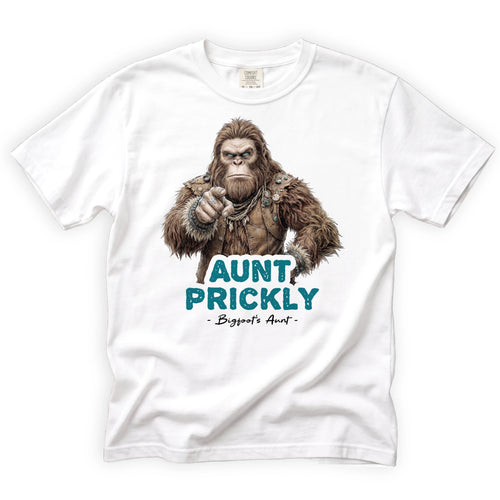 Aunt Prickly Bigfoot T-Shirt Front Design