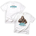 Aunt Prickly Check Your Attitude Bigfoot T-Shirt Front and Back Design