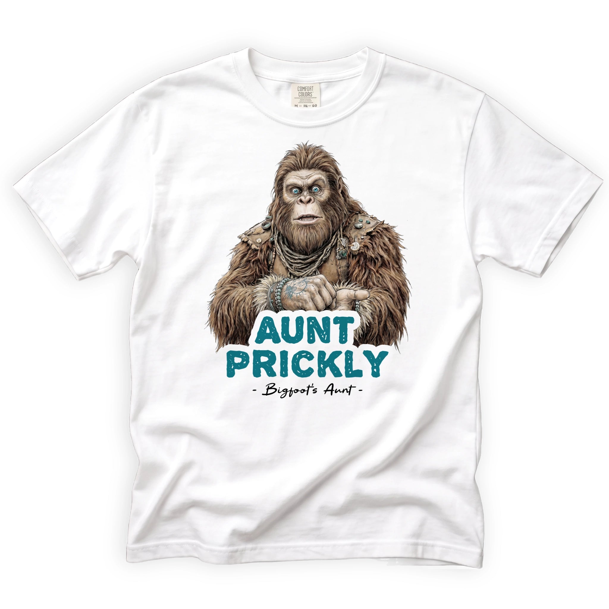 Aunt Prickly Bigfoot T-Shirt Front Design