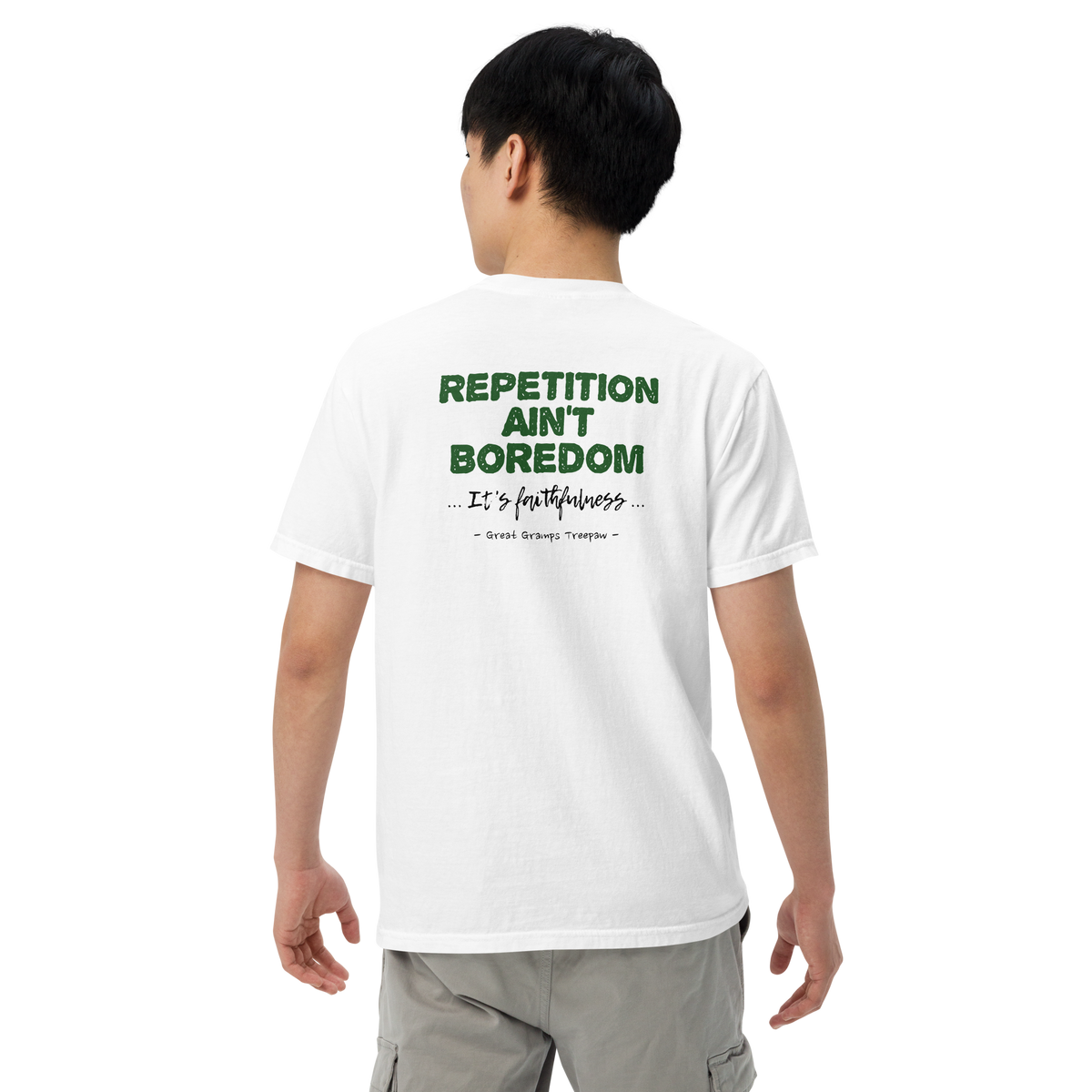 Bigfoot Shirt for Old Souls | Repetition Ain't Boredom It's Faithfulness