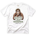 Auntie Leaf Whisper Bigfoot T-Shirt Front Design