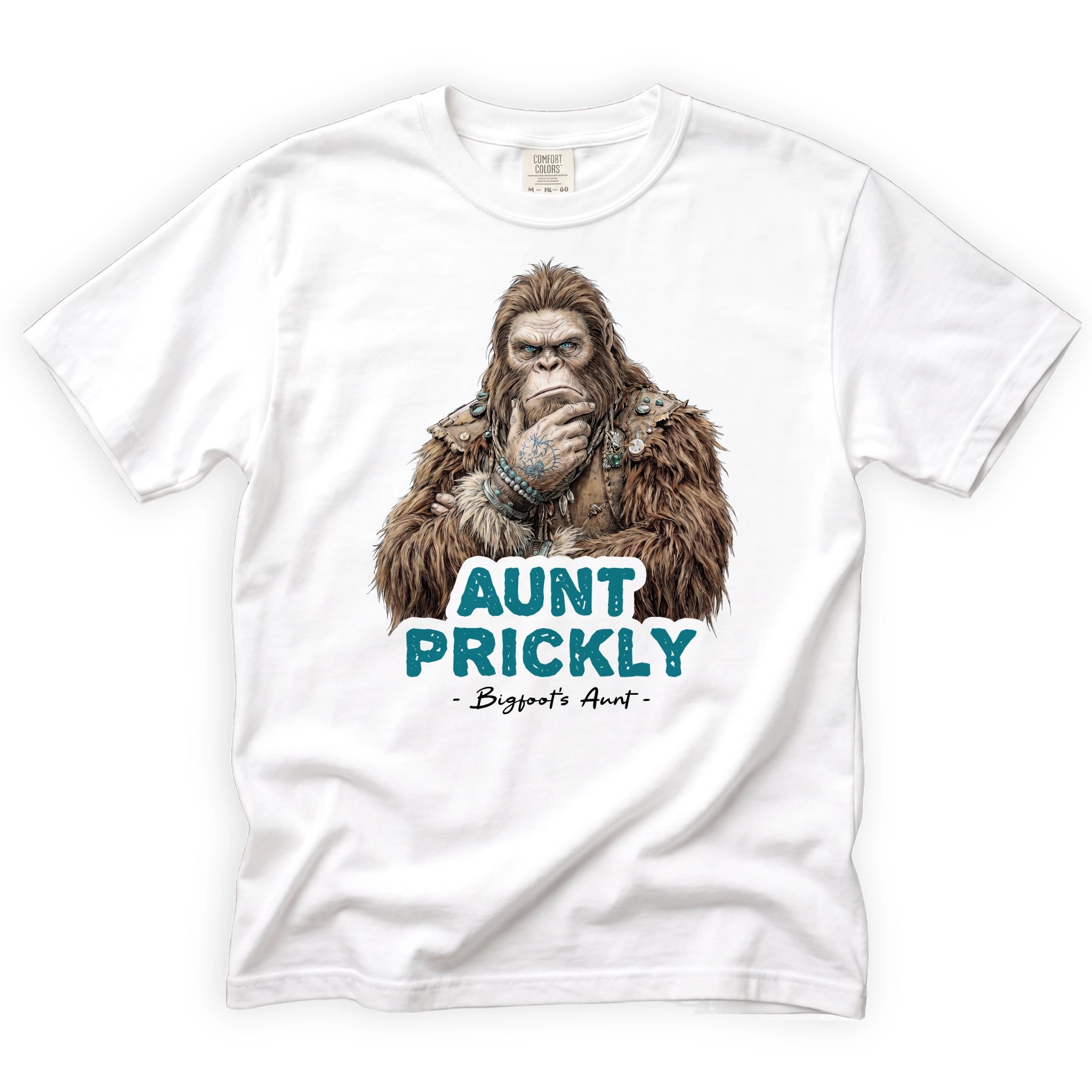 Aunt Prickly Bigfoot T-Shirt Front Design