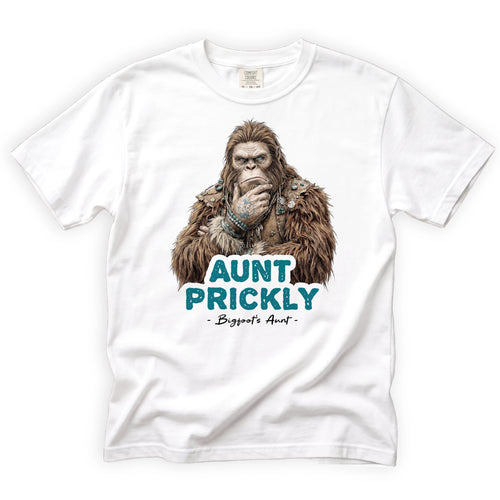 Aunt Prickly Bigfoot T-Shirt Front Design