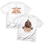 Uncle Stump Resting Bark Face T-Shirt Front and Back Design
