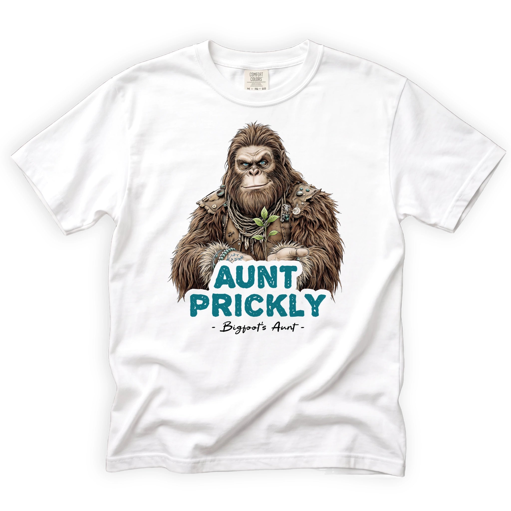 Aunt Prickly Bigfoot T-Shirt Front Design