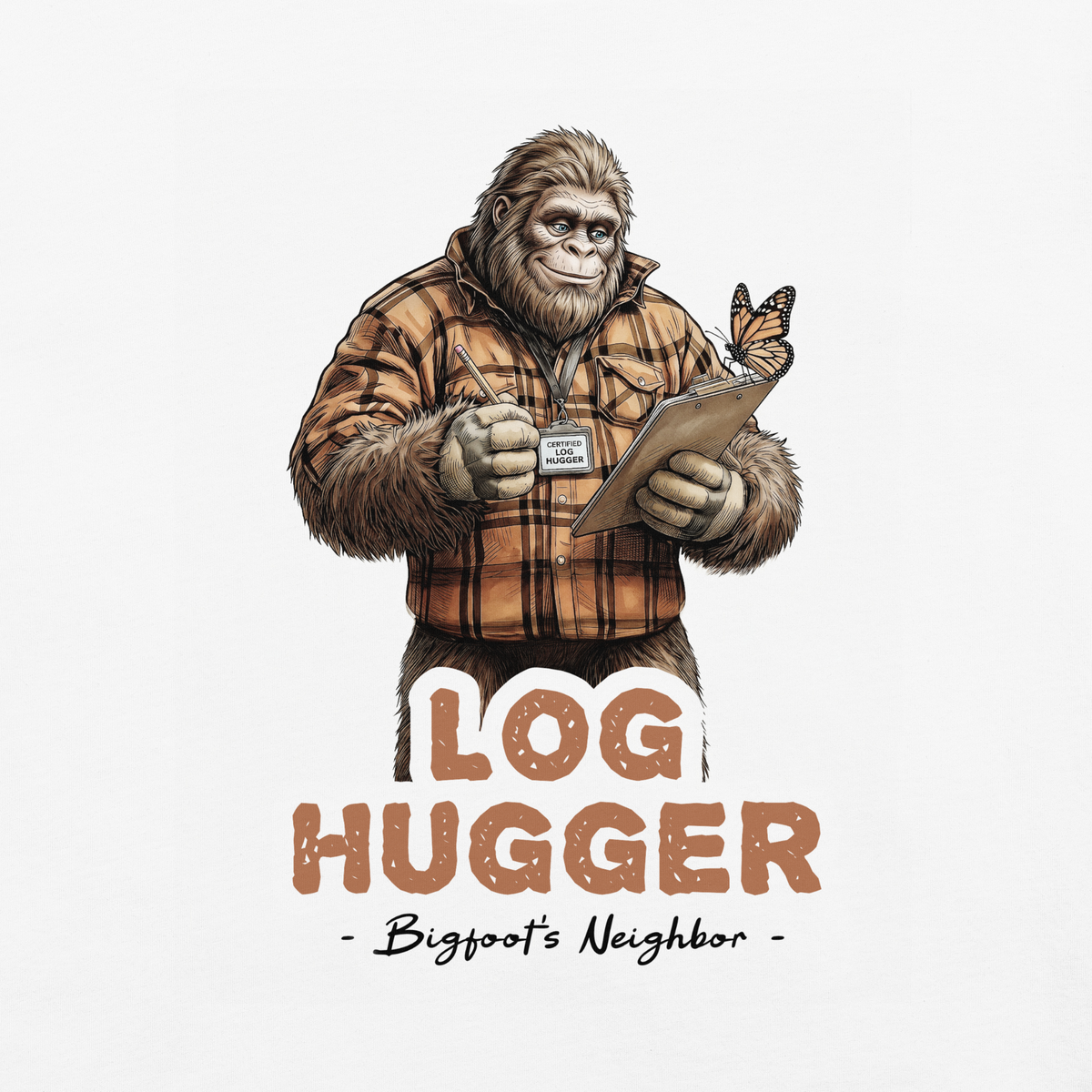 Bigfoot Shirt for Tree Huggers | Walk Soft Don't Go Scarin' the Butterflies
