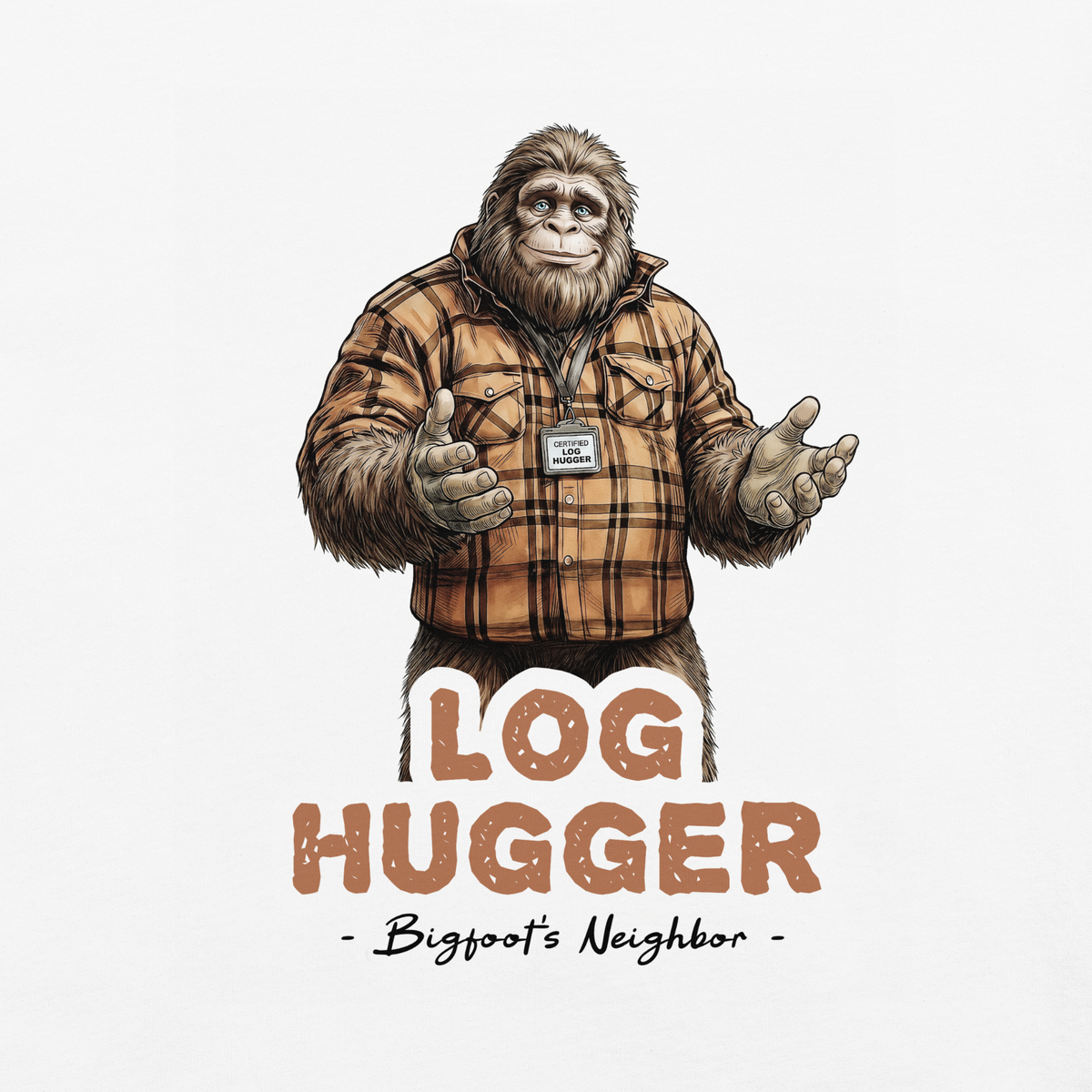 Bigfoot Shirt for Tree Huggers | Just Breathe Be Kind Hug a Tree or Two