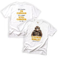 Cousin Niblet If It Crunches Im Curious If It Wiggles Still Curious T-Shirt Front and Back Design