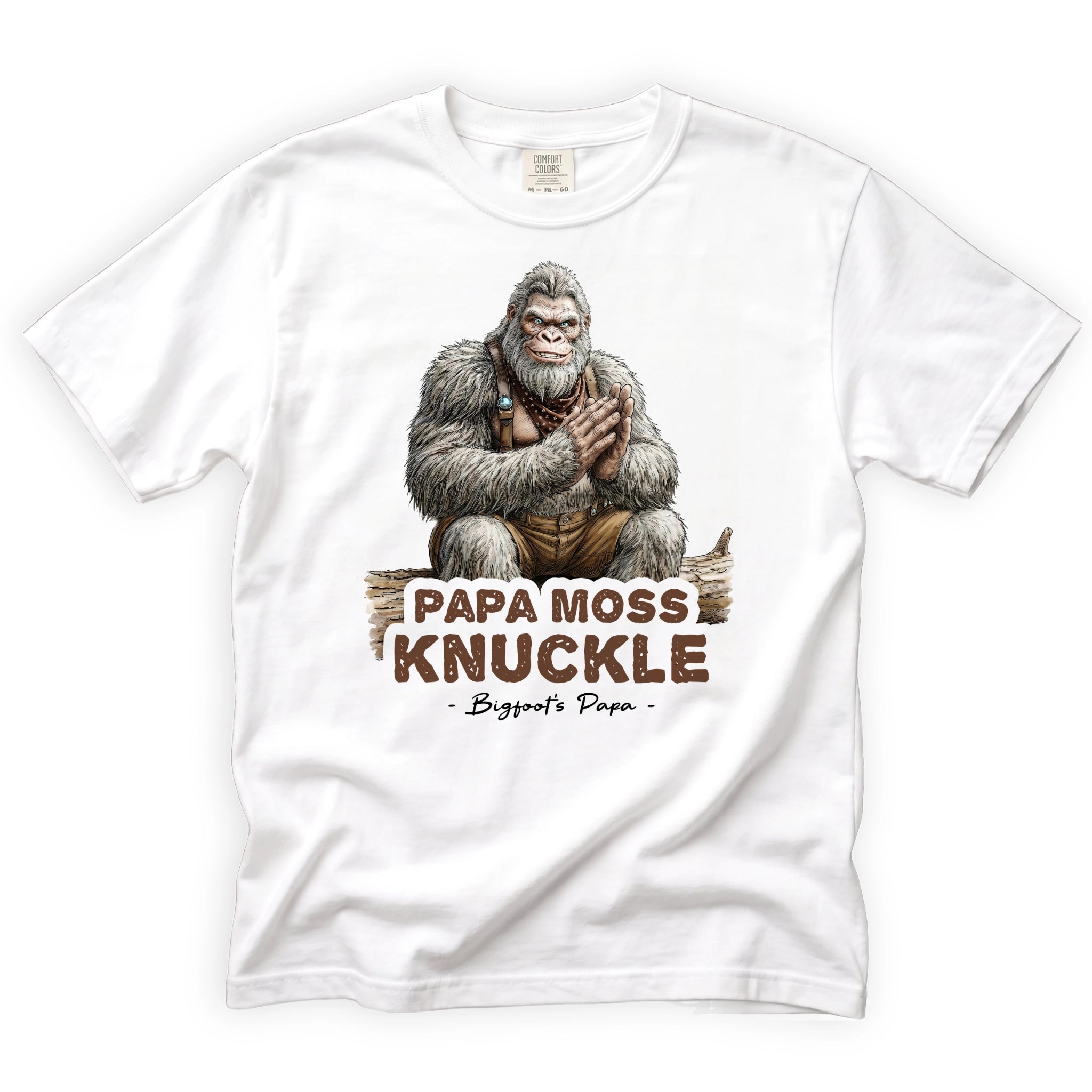 Papa Moss Knuckle T-Shirt Front Design