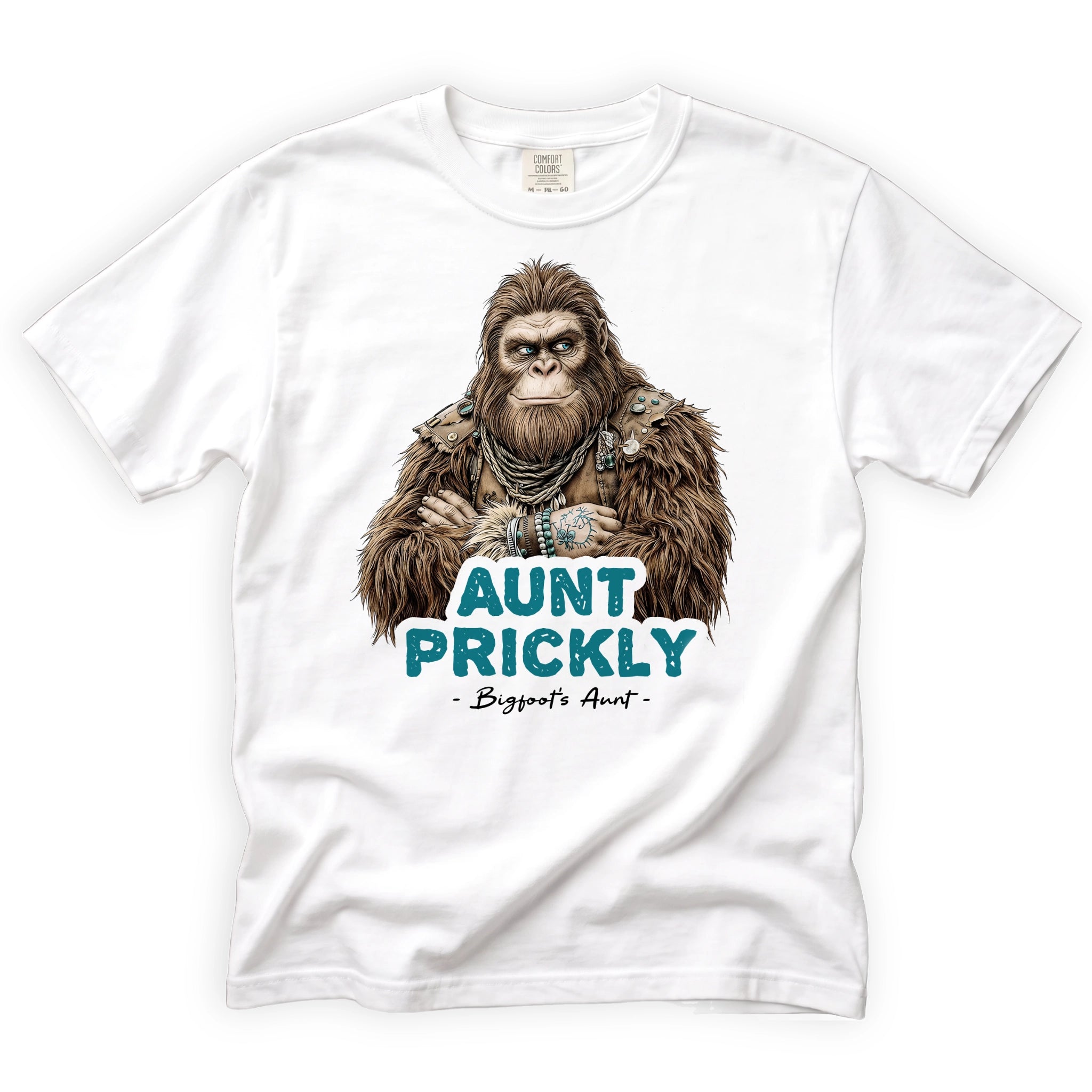 Aunt Prickly Bigfoot T-Shirt Front Design