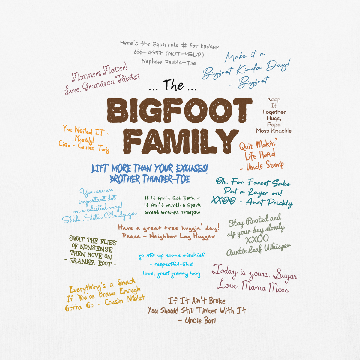 Bigfoot Shirt for Bigfoot Lovers | Family Autographed