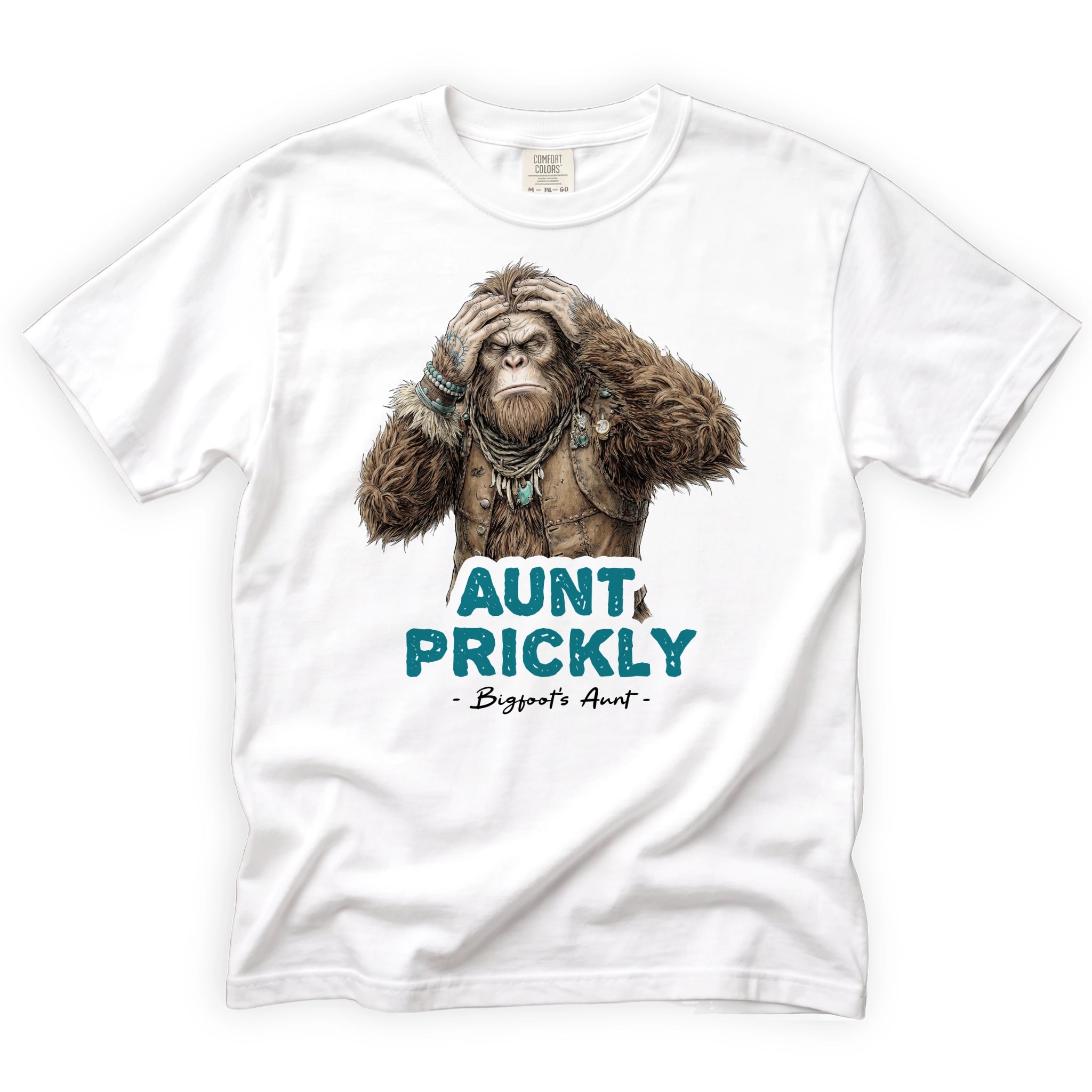Aunt Prickly Bigfoot T-Shirt Front Design