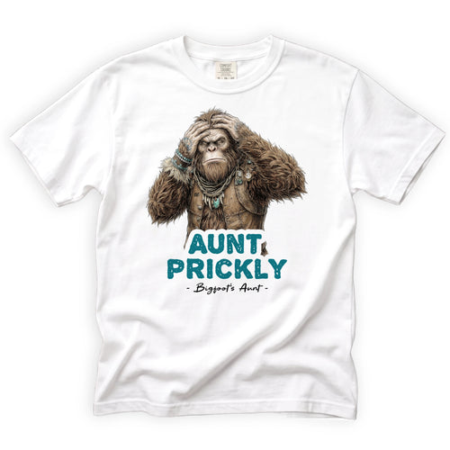 Aunt Prickly Bigfoot T-Shirt Front Design