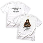 Nephew Pebble-Toe Text Squirrels for Backup T-Shirt Front and Back Design