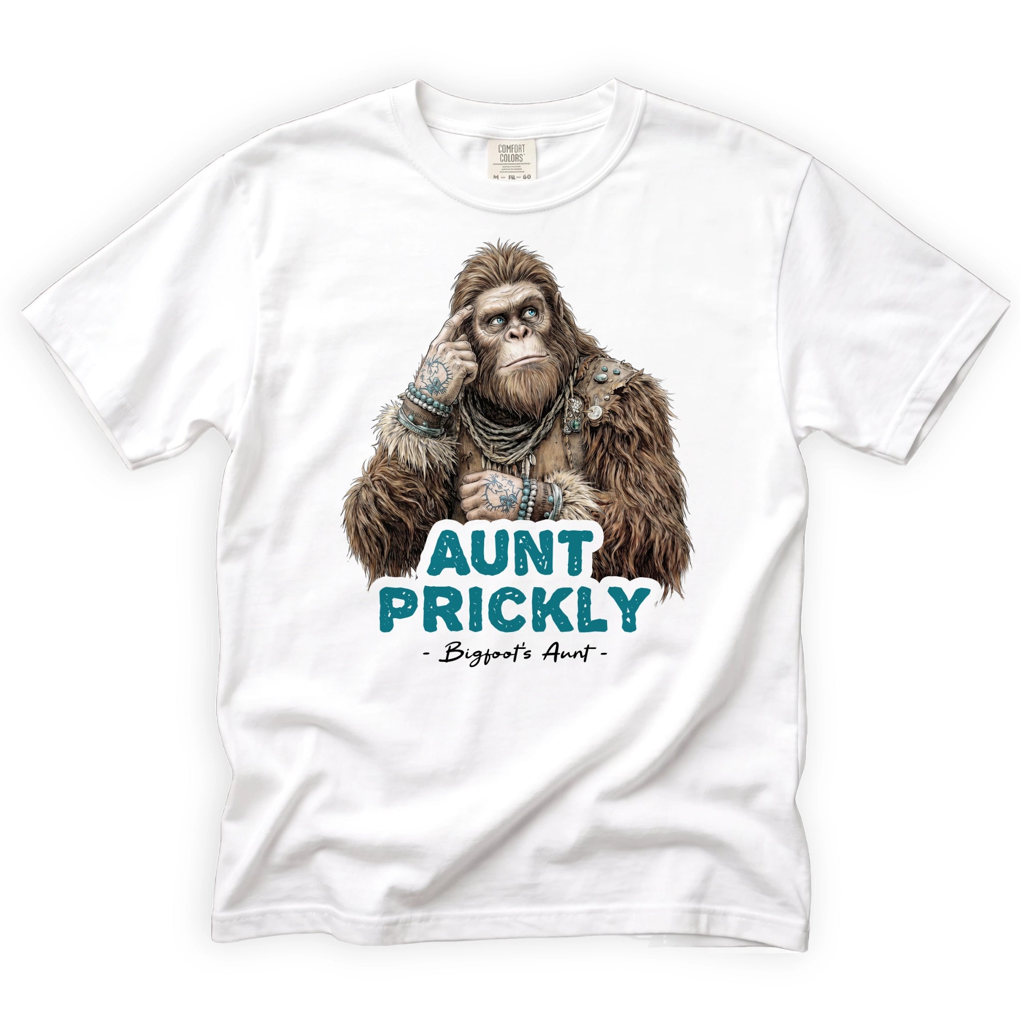 Aunt Prickly Bigfoot T-Shirt Front Design