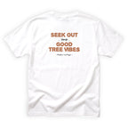 Neighbor Log Hugger Seek Out Some Good Tree Vibes Quote Back Design