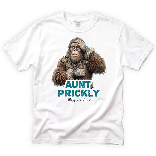 Aunt Prickly Bigfoot T-Shirt Front Design
