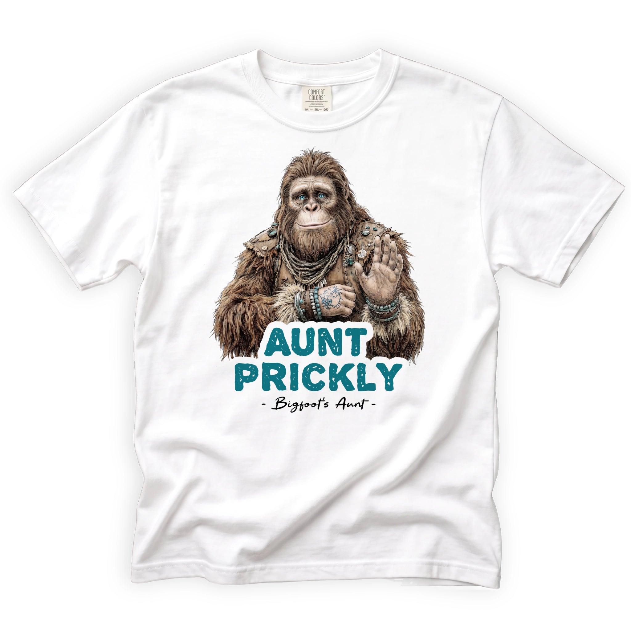 Aunt Prickly Bigfoot T-Shirt Front Design