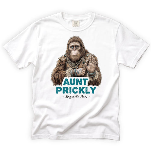Aunt Prickly Bigfoot T-Shirt Front Design