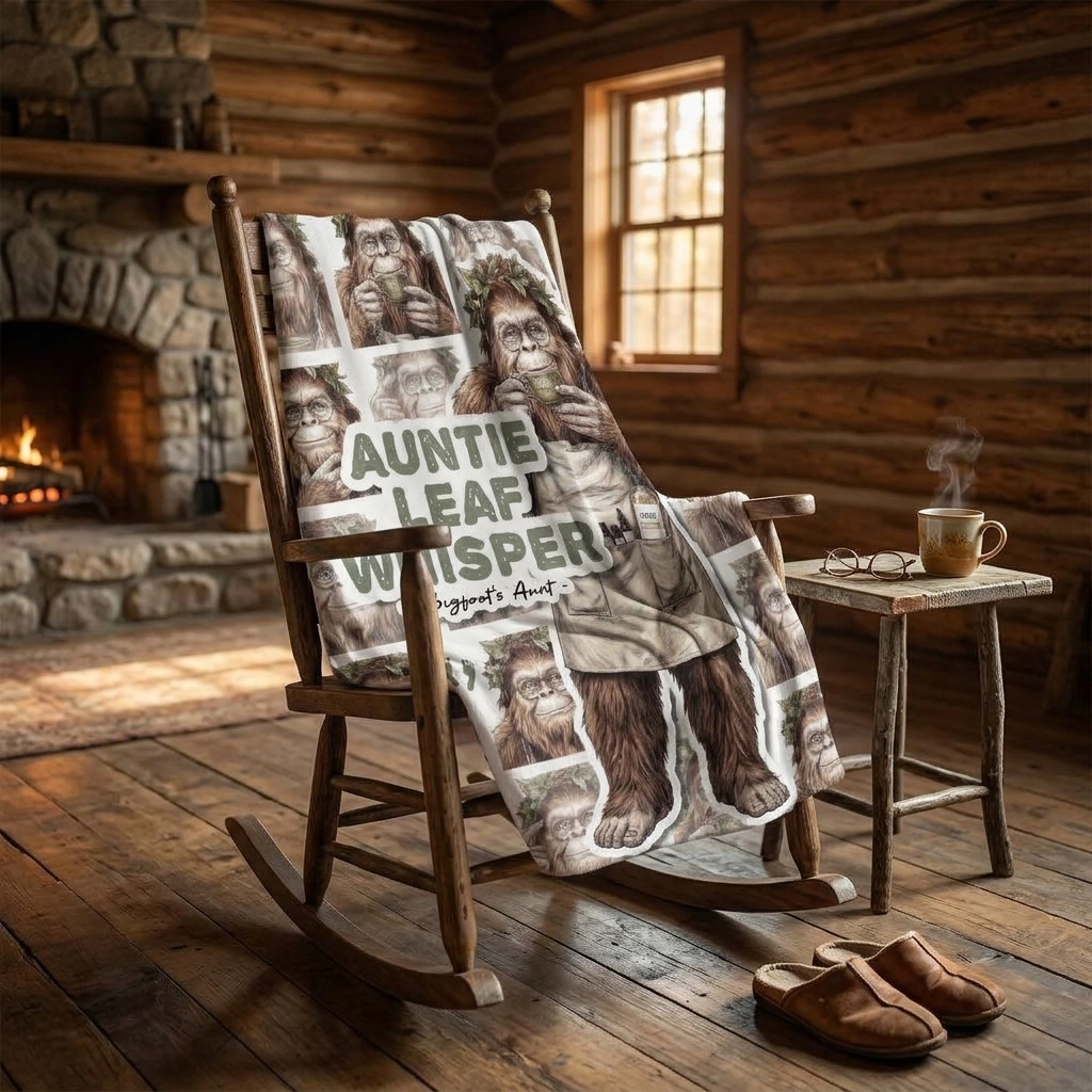 Bigfoot Sherpa Blanket | Auntie Leaf Whisper