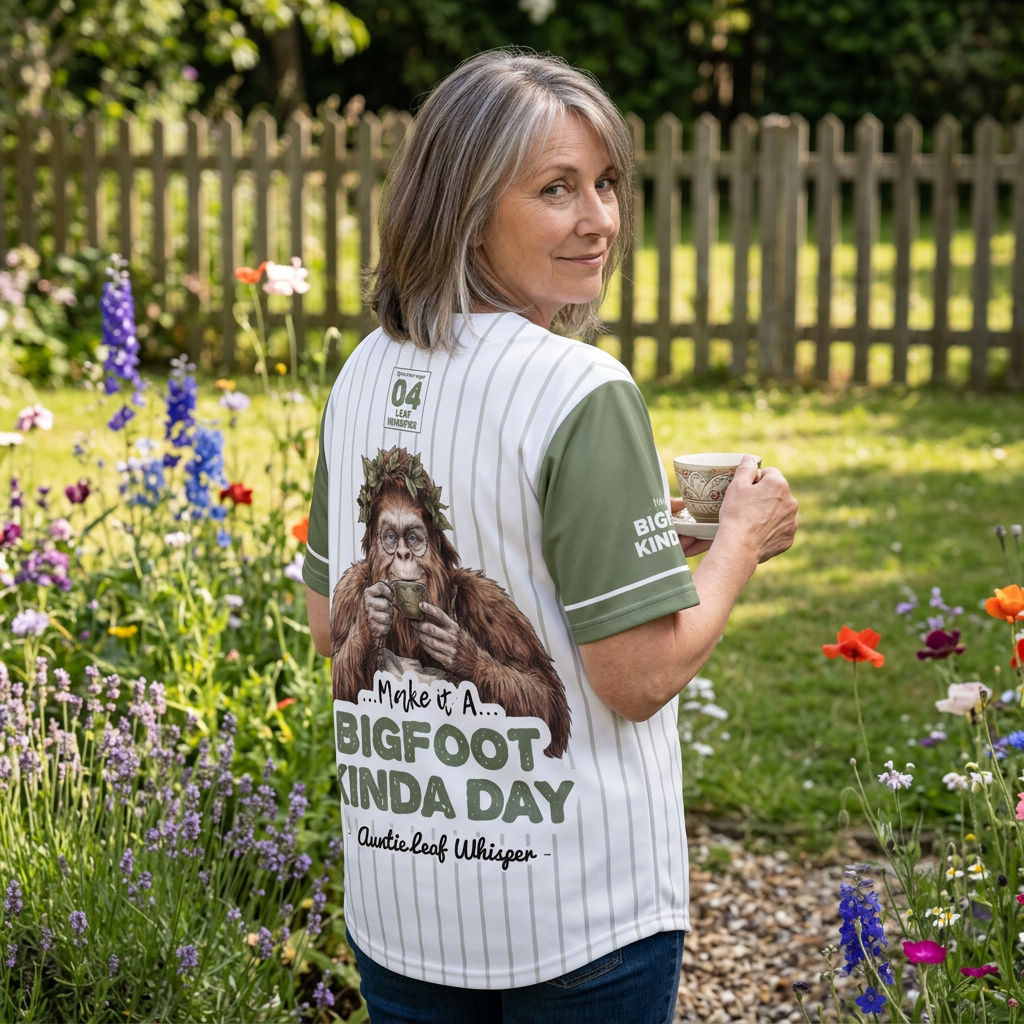 Bigfoot Baseball Jersey | Auntie Leaf Whisper – Official Forest League