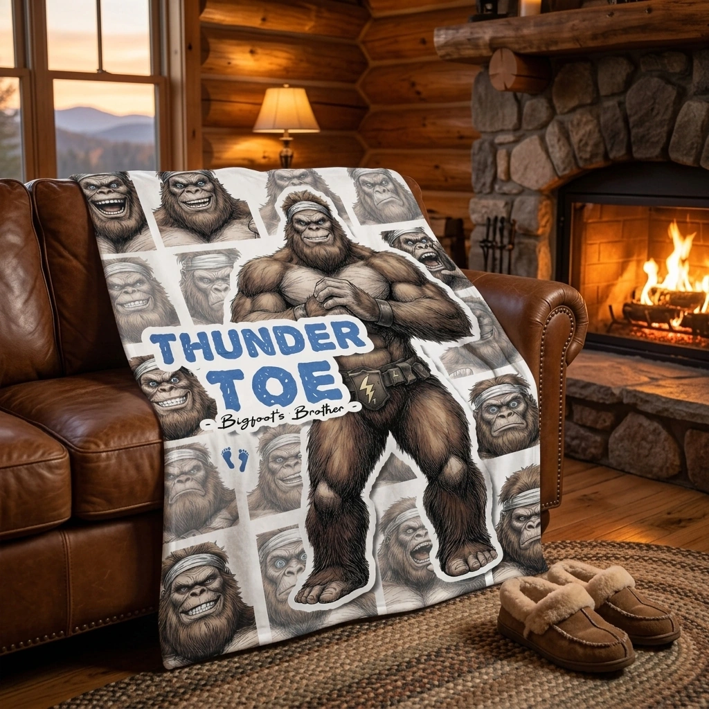 Bigfoot Sherpa Blanket | Brother Thunder-Toe