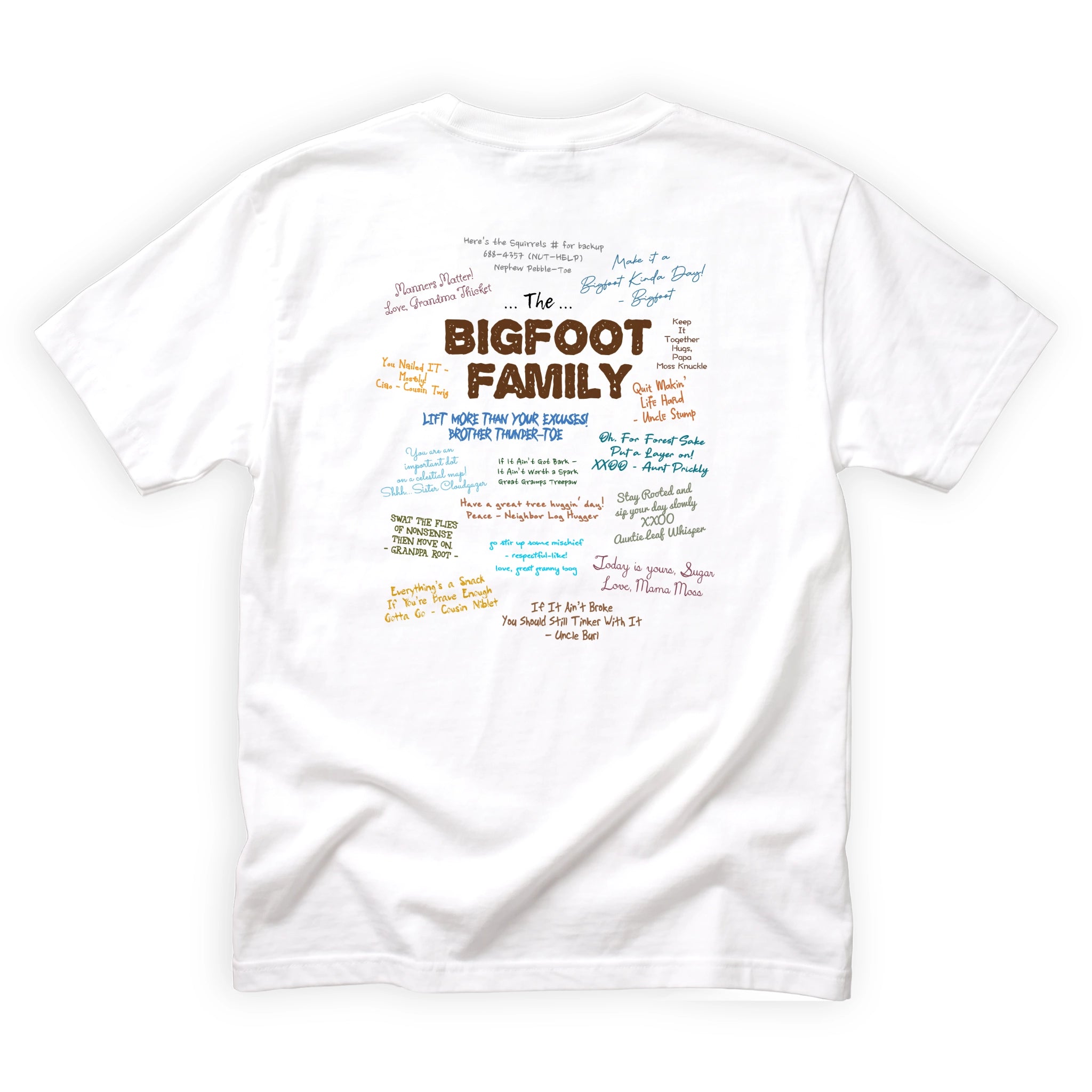 Bigfoot Family Autographed Back Design