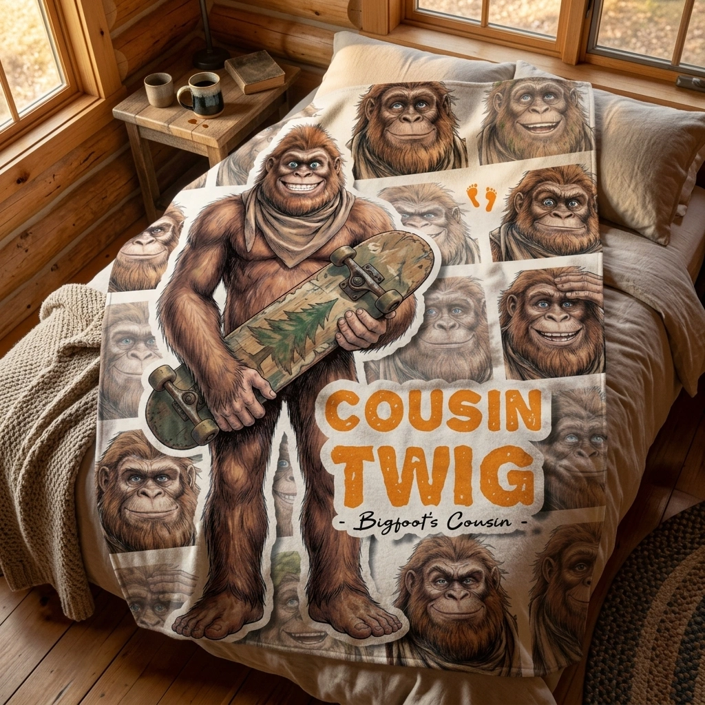 Bigfoot Sherpa Blanket | Cousin Twig