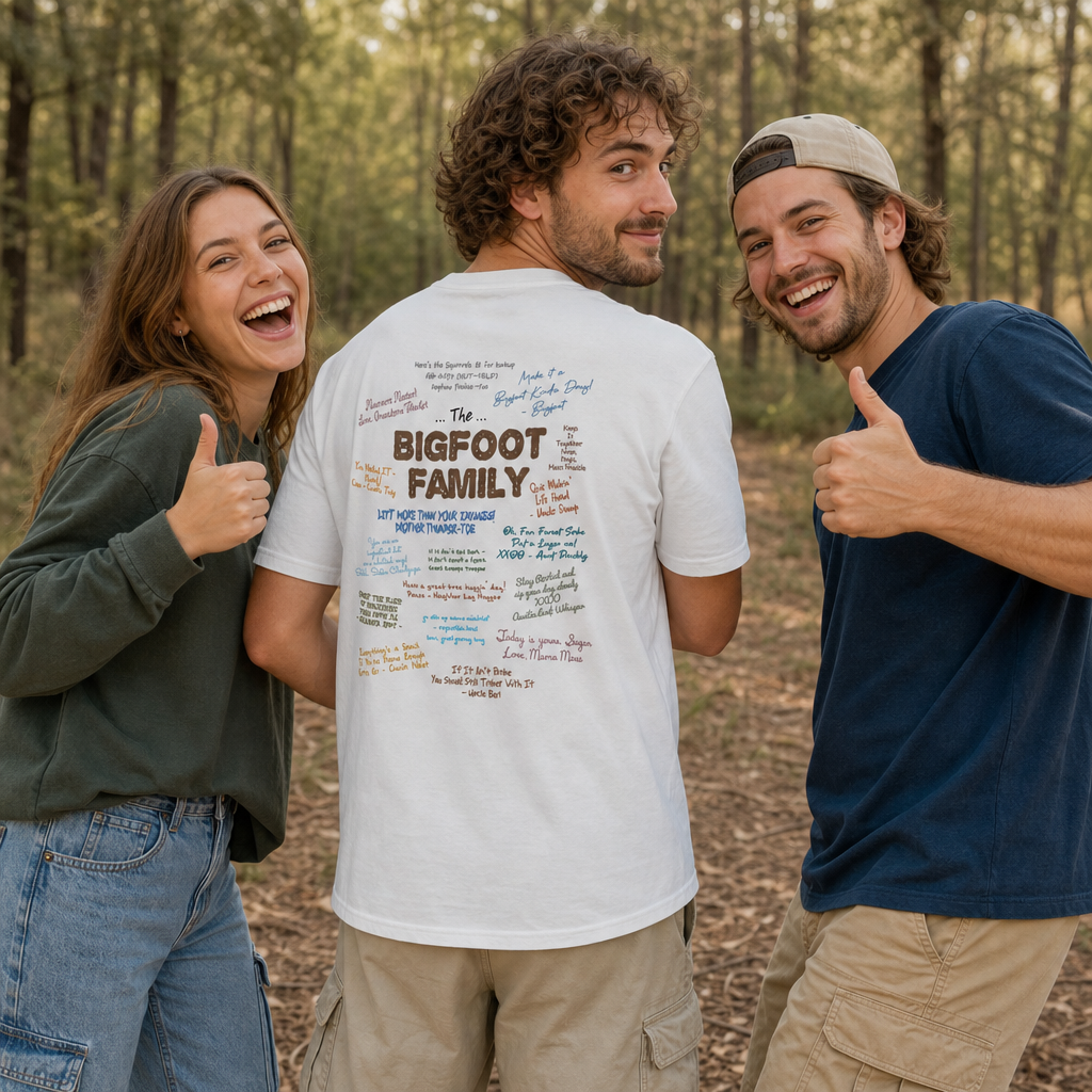 Bigfoot Shirt for Bigfoot Lovers | Family Autographed