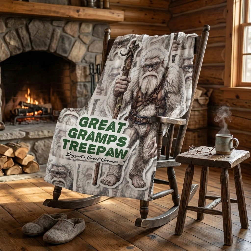 Bigfoot Sherpa Blanket | Great Gramps Treepaw
