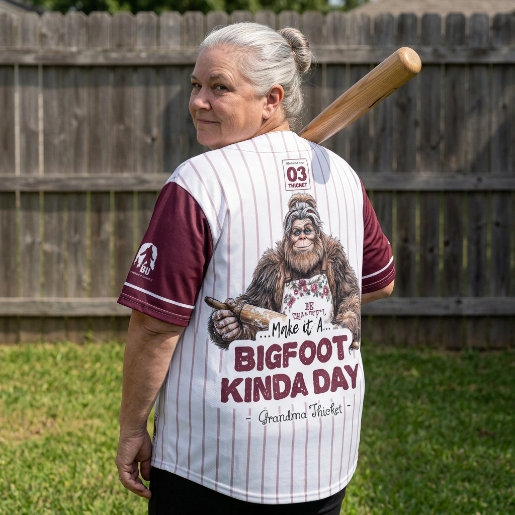 Bigfoot Baseball Jersey | Grandma Thicket – Official Forest League