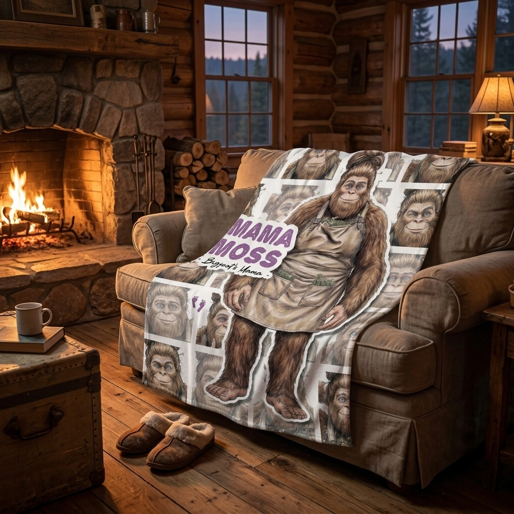 Bigfoot Sherpa Blanket | Mama Moss