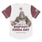T-shirt with a Bigfoot graphic and text on a white background