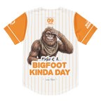 T-shirt with a cartoon Bigfoot character and text on a white background